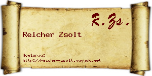Reicher Zsolt névjegykártya